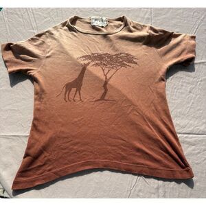 Giraffe Brand Orange Ombré Graphic Tee L